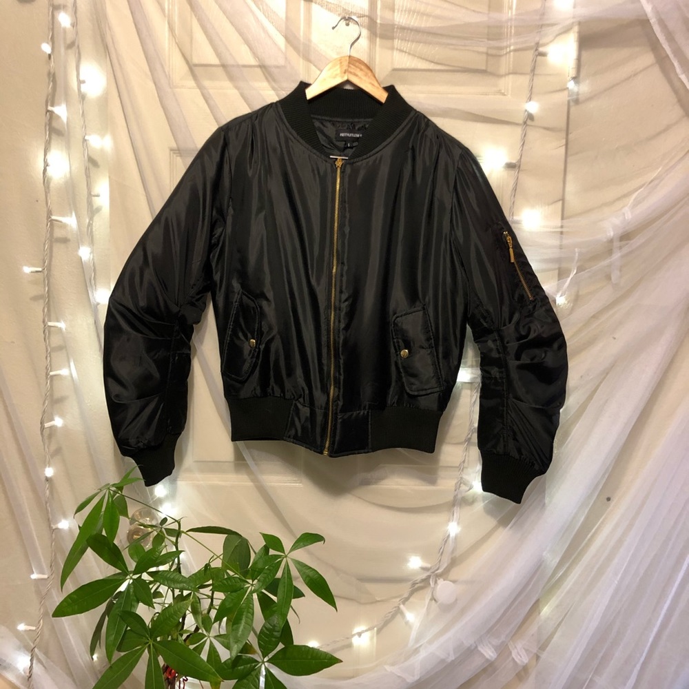 PLT Alexus black bomber jacket